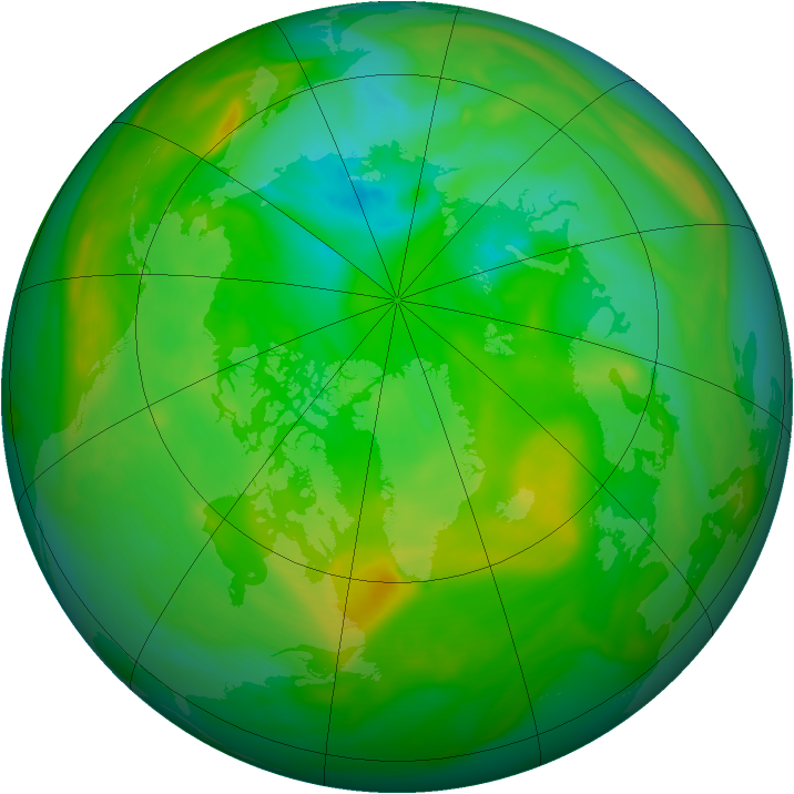 Arctic ozone map for 12 July 2006